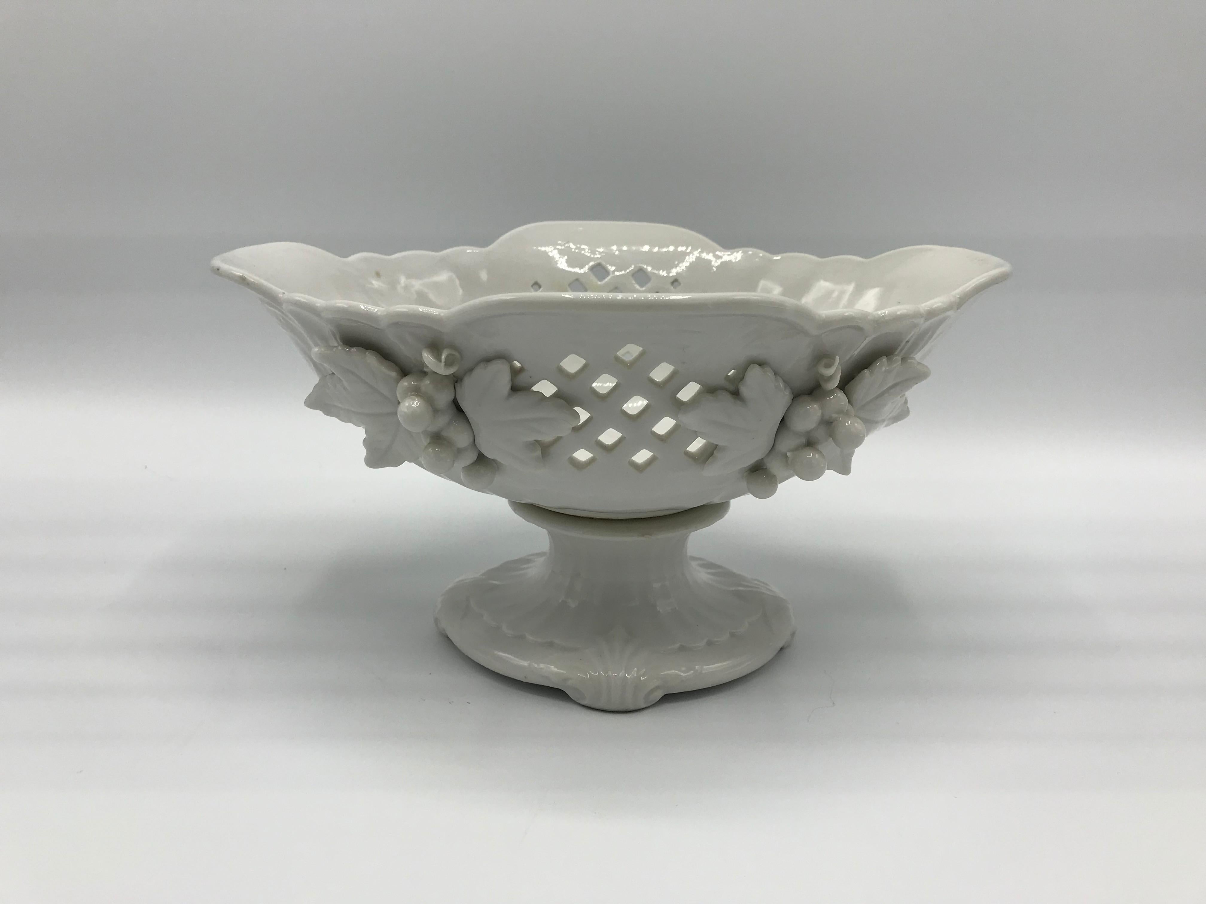 1960s Blanc de Chine Porcelain Compote Bowl In Good Condition In Richmond, VA