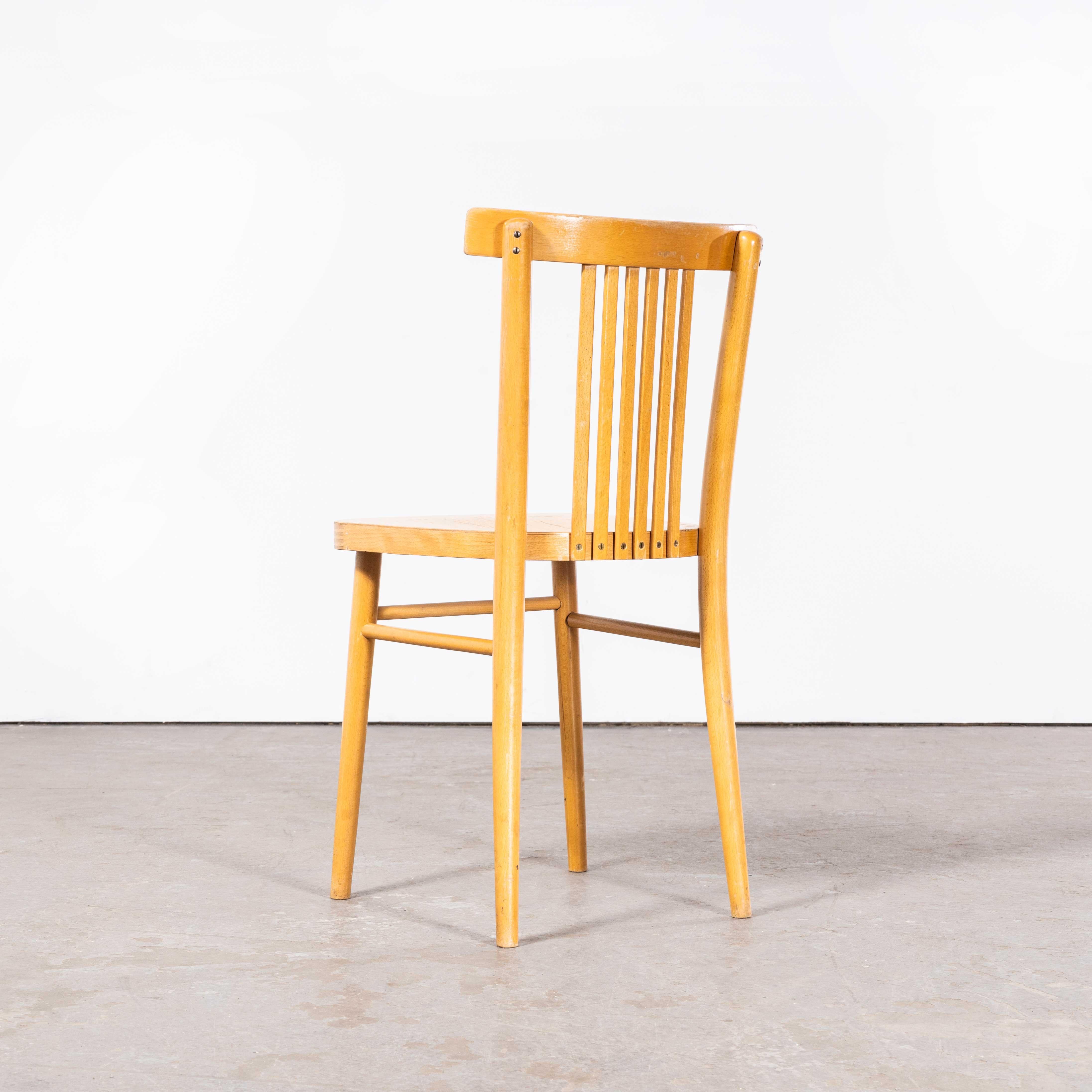 1960's Blonde Bentwood Dining Chair By Ton -  Set Of Nine For Sale 5