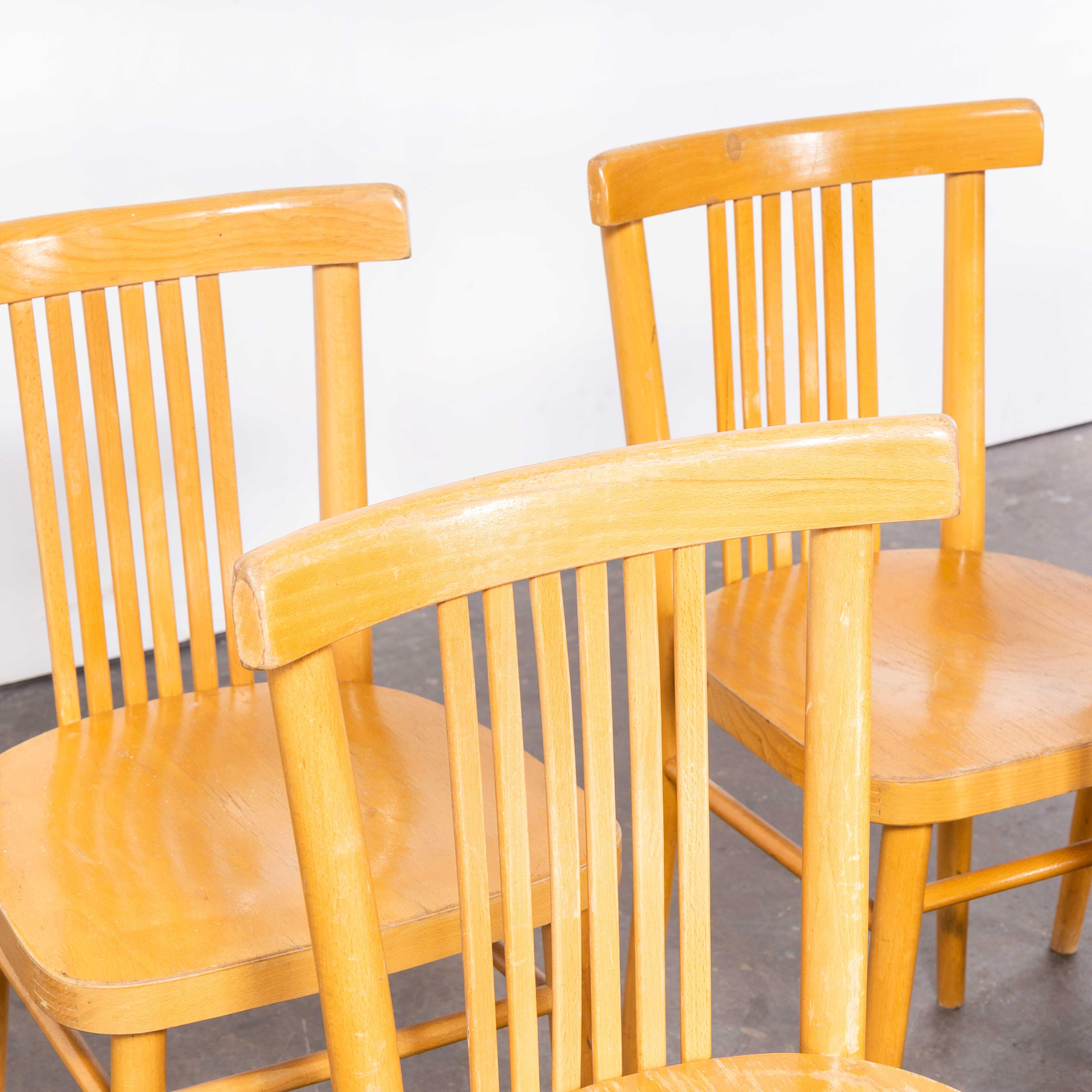 1960's Blonde Bentwood Dining Chair By Ton -  Set Of Nine For Sale 1