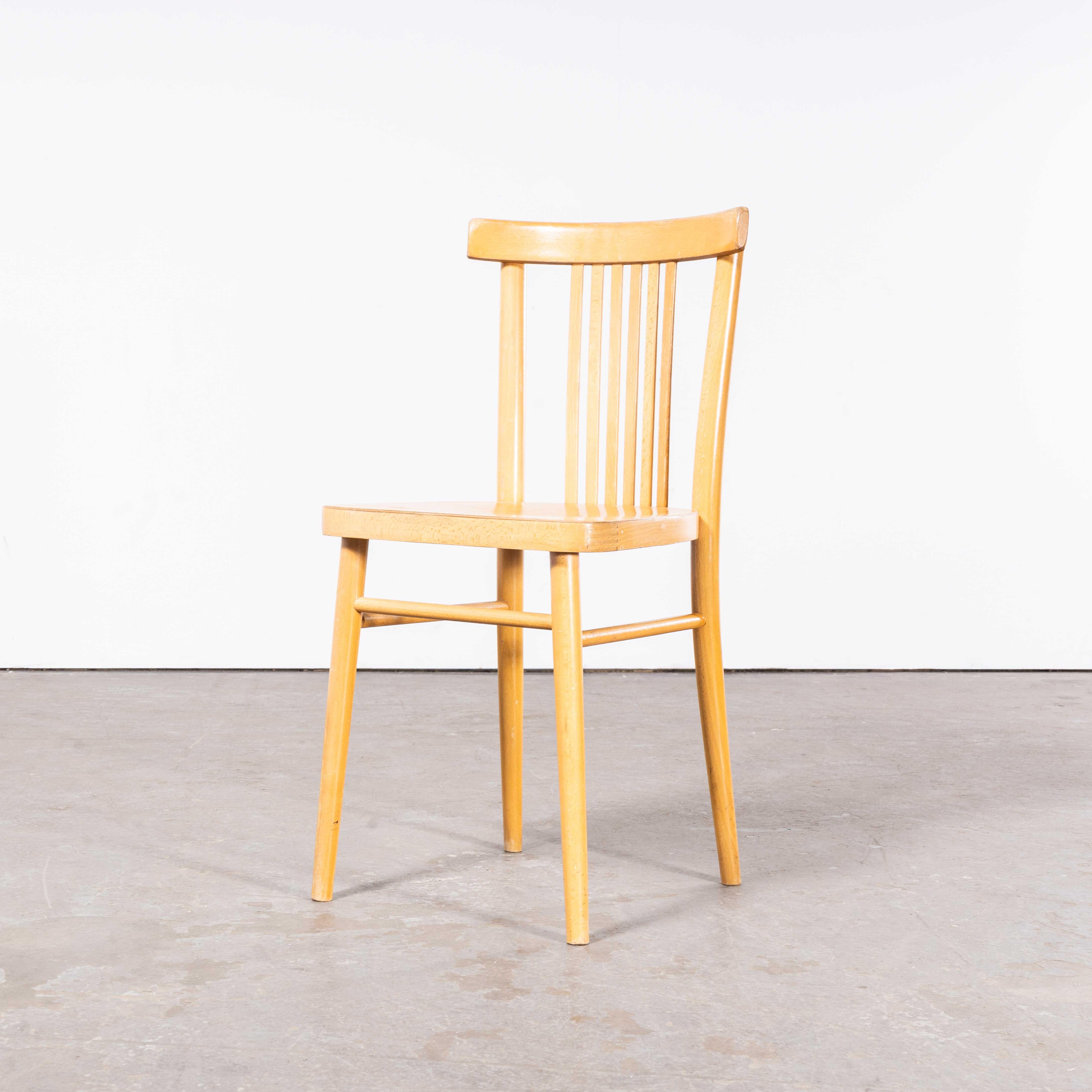 1960's Blonde Bentwood Dining Chair By Ton -  Set Of Nine For Sale 4