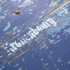 1960s Blue Kronenbourg Folding Rectangular Dining Table