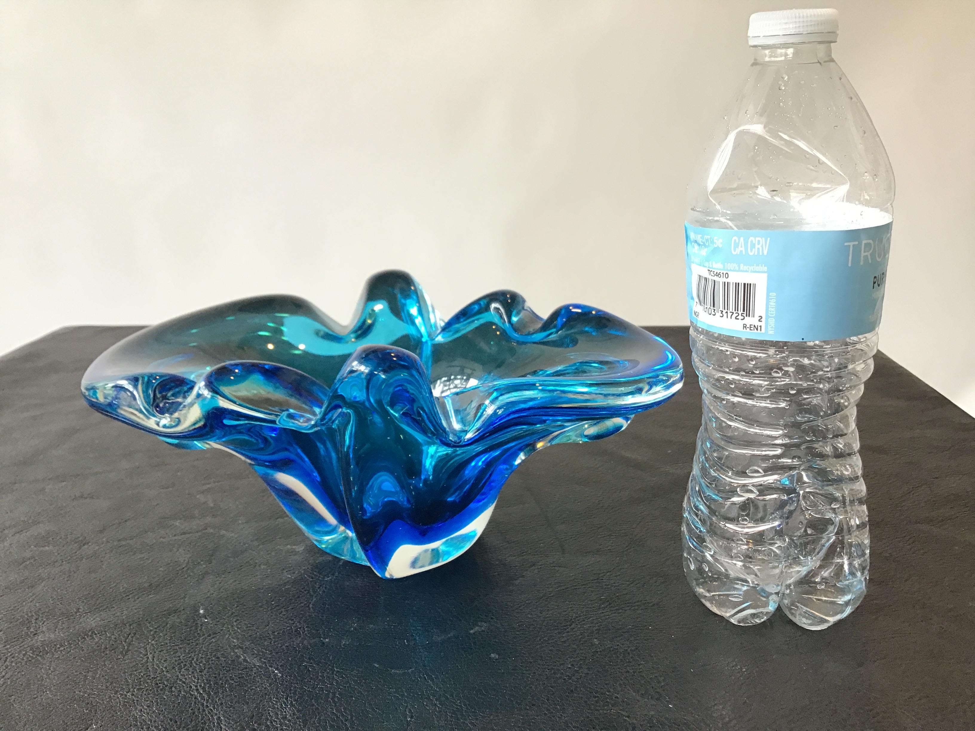 1960s blue Marano glass bowl.