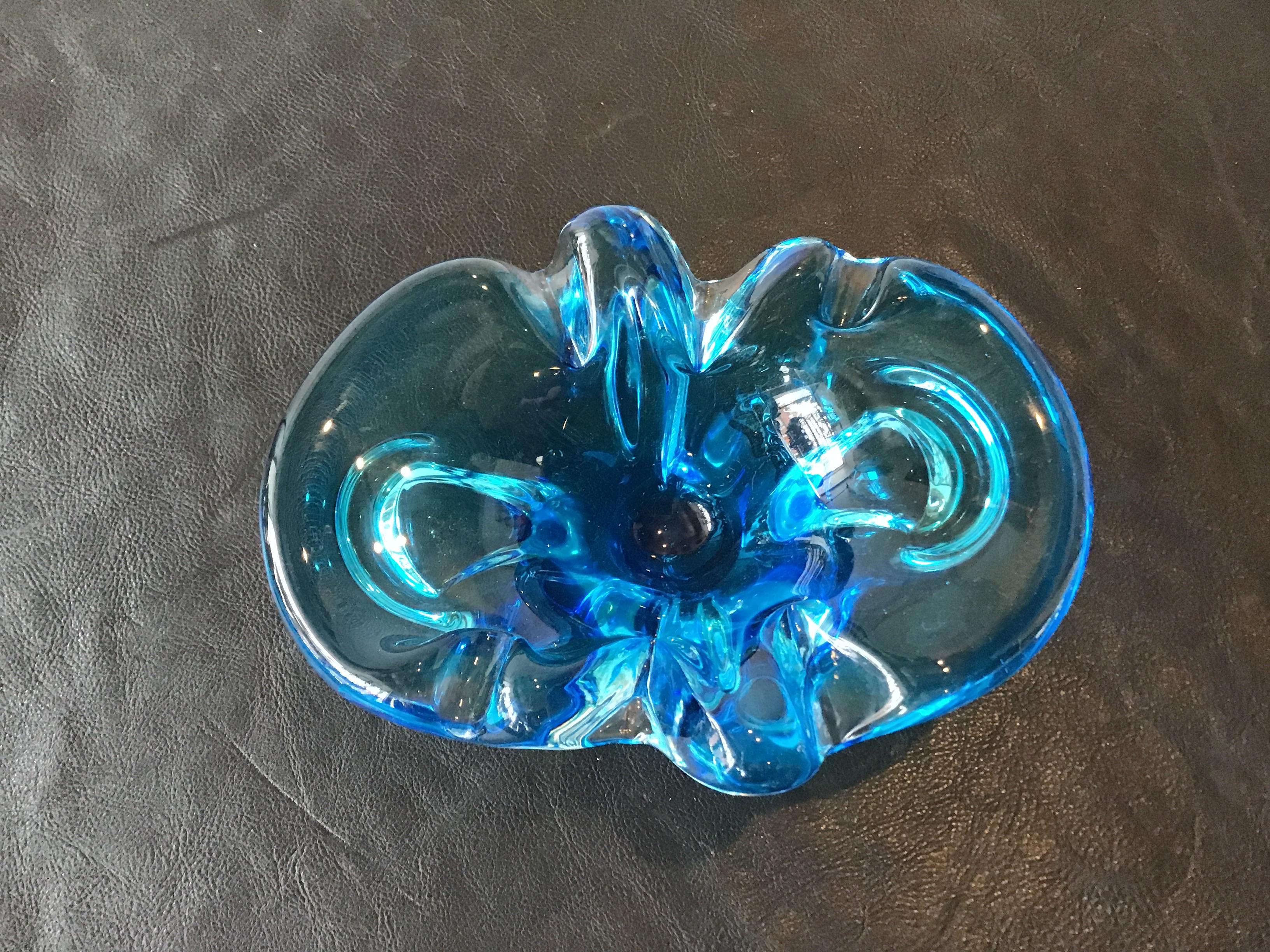 Mid-20th Century 1960s Blue Marano Glass  Bowl