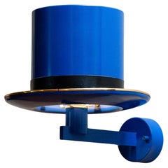 Used 1960s Blue Surreal Top Hat 'Model V298' Wall Light By Hans Agne Jakobsson