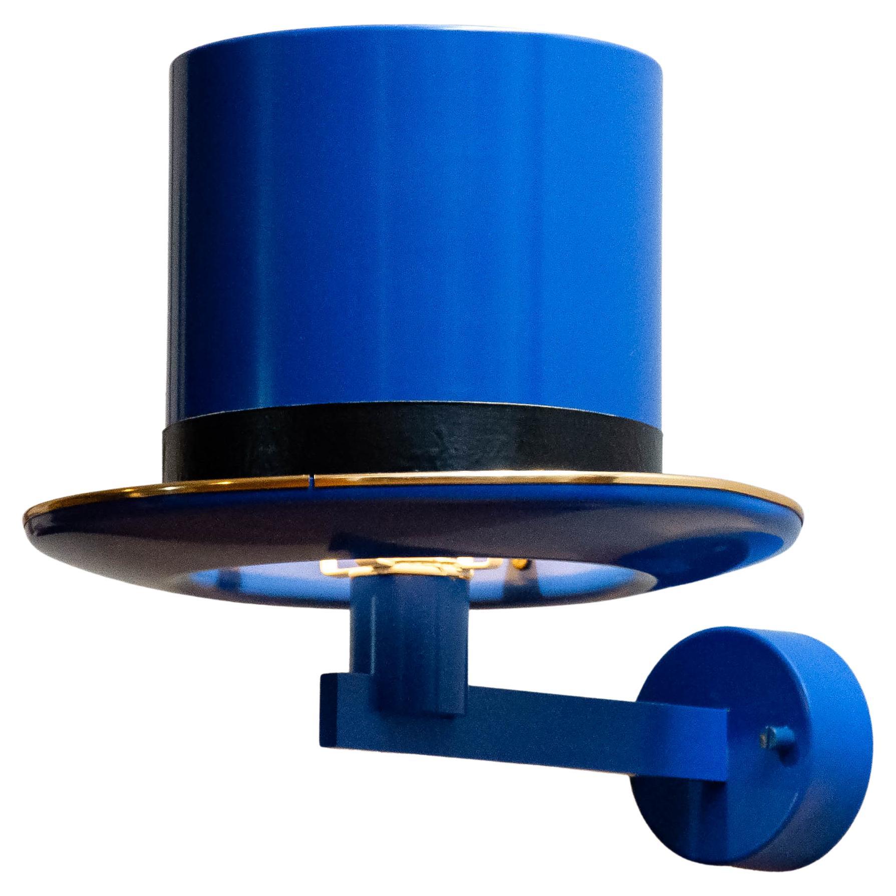 1960s Blue Surreal Top Hat 'Model V298' Wall Light By Hans Agne Jakobsson in vendita
