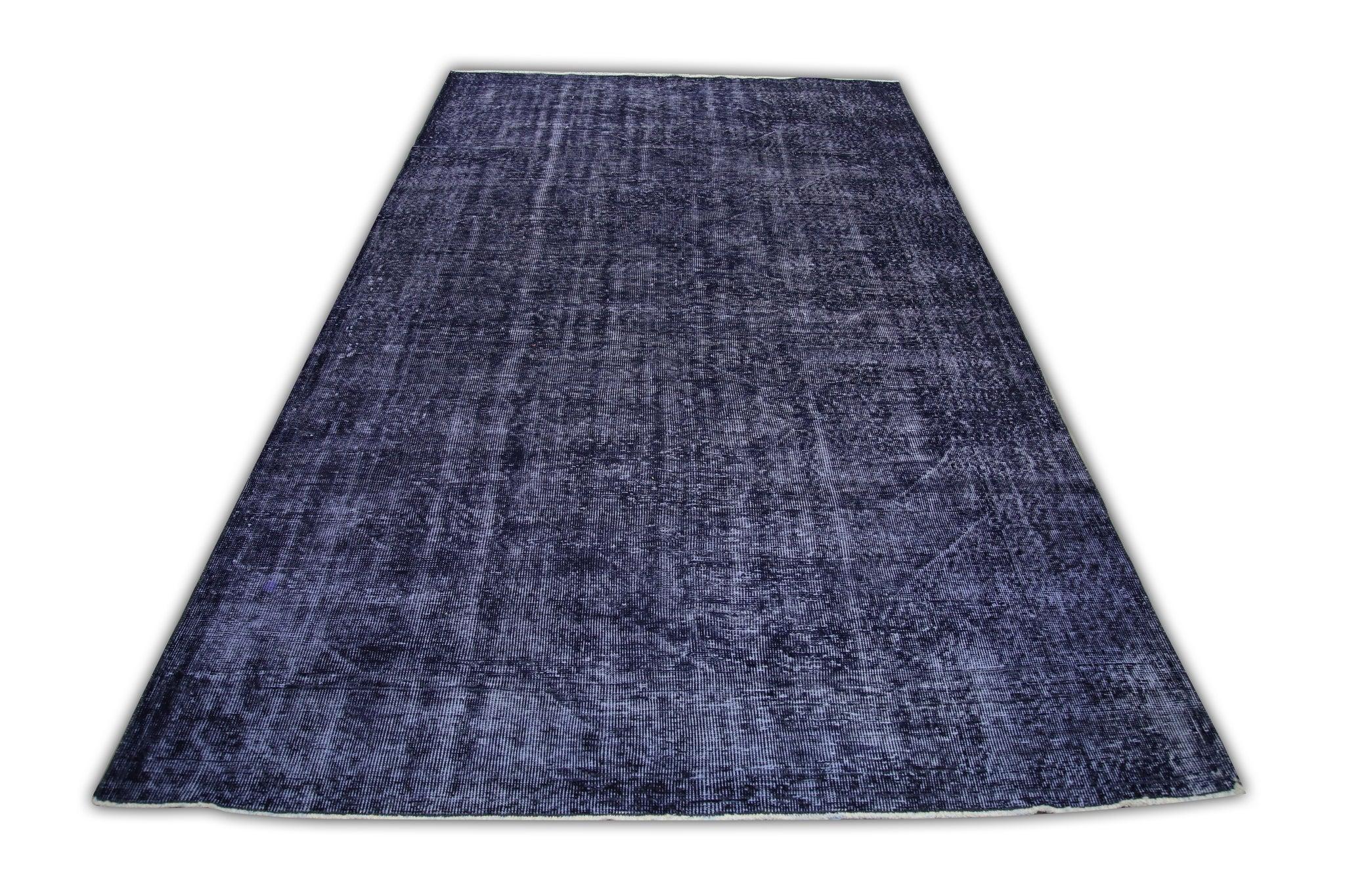 1960er Jahre Blau Vintage Türkisch Teppich 5'10