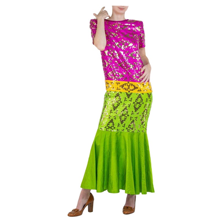 green emerald velvet dress Alessia Sequin Gown main image 1