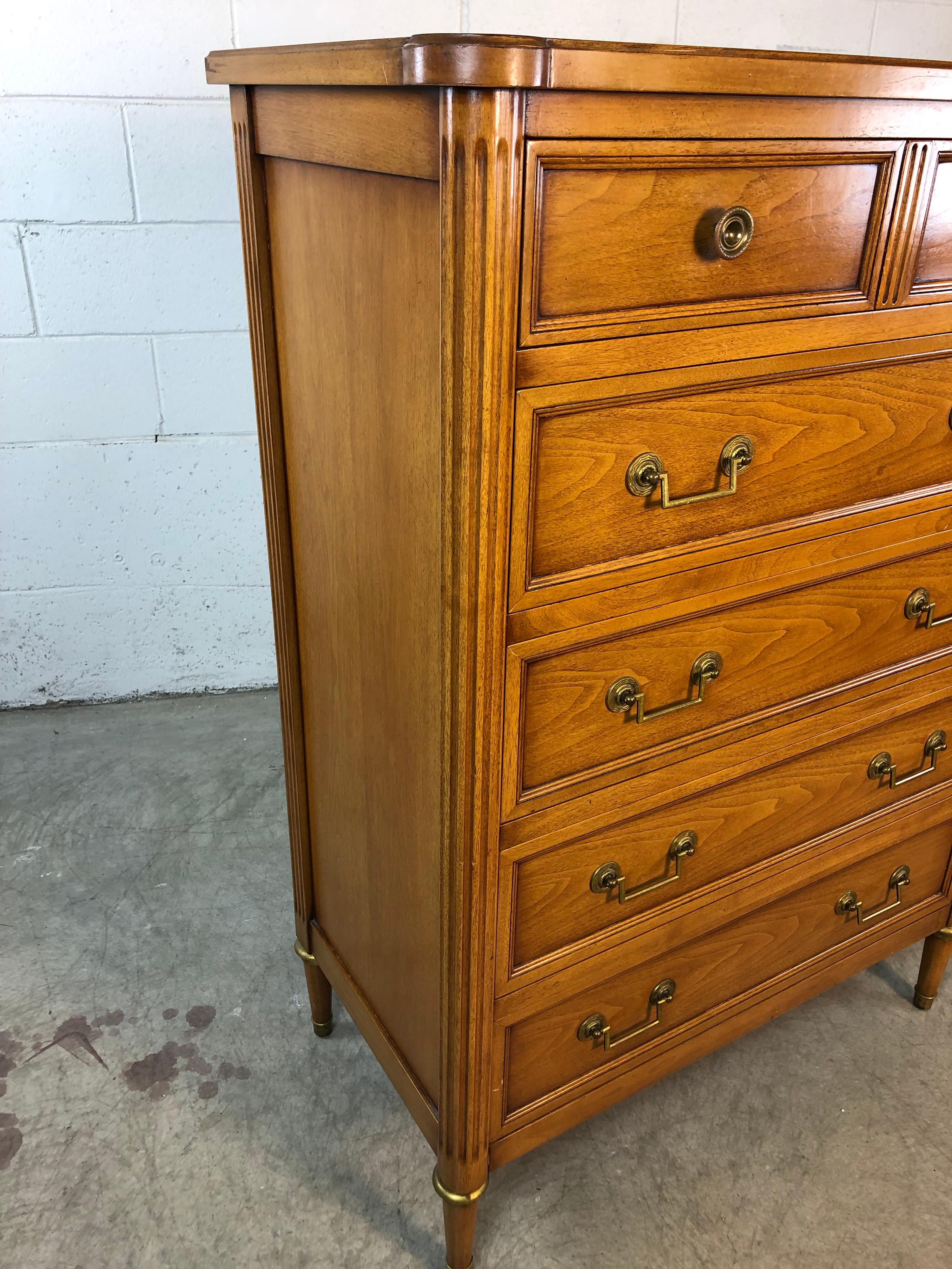 Mid-Century Modern 1960s Bodart Furniture Sheridan Tall Mahogany Dresser For Sale