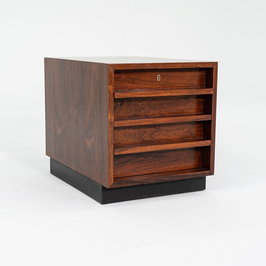 1960s Bodil Kjaer Office Storage Pedestal Cabinet by CI Designs in Rosewood For Sale 3