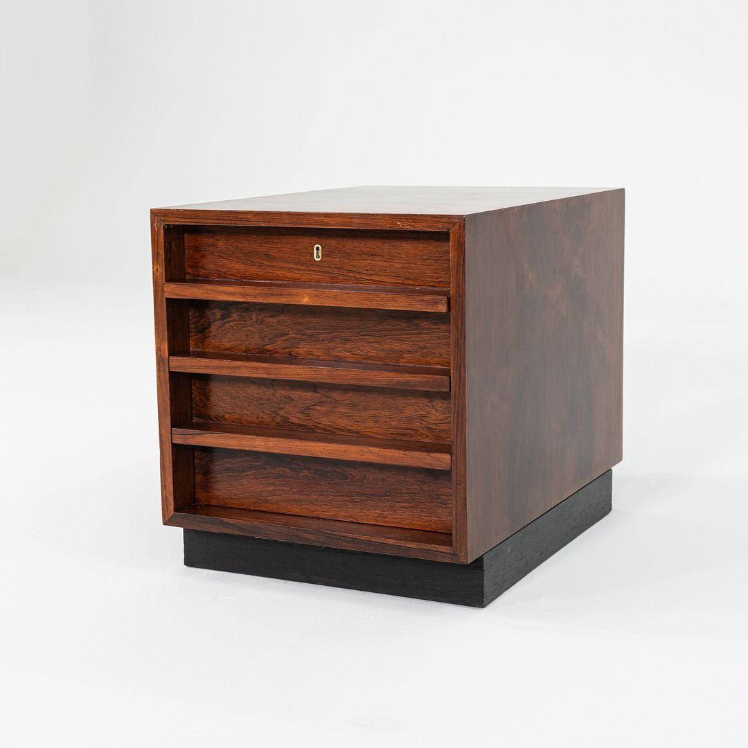 Modern 1960s Bodil Kjaer Office Storage Pedestal Cabinet by CI Designs in Rosewood For Sale