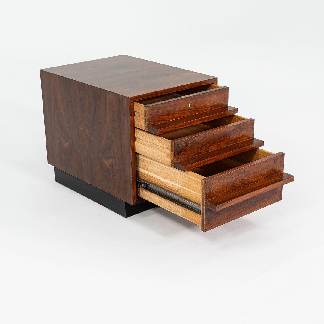 1960s Bodil Kjaer Office Storage Pedestal Cabinet by CI Designs in Rosewood For Sale 2