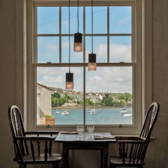 Pendentif en verre de Bohème des années 1960 par Lustry Kamenický Šenov