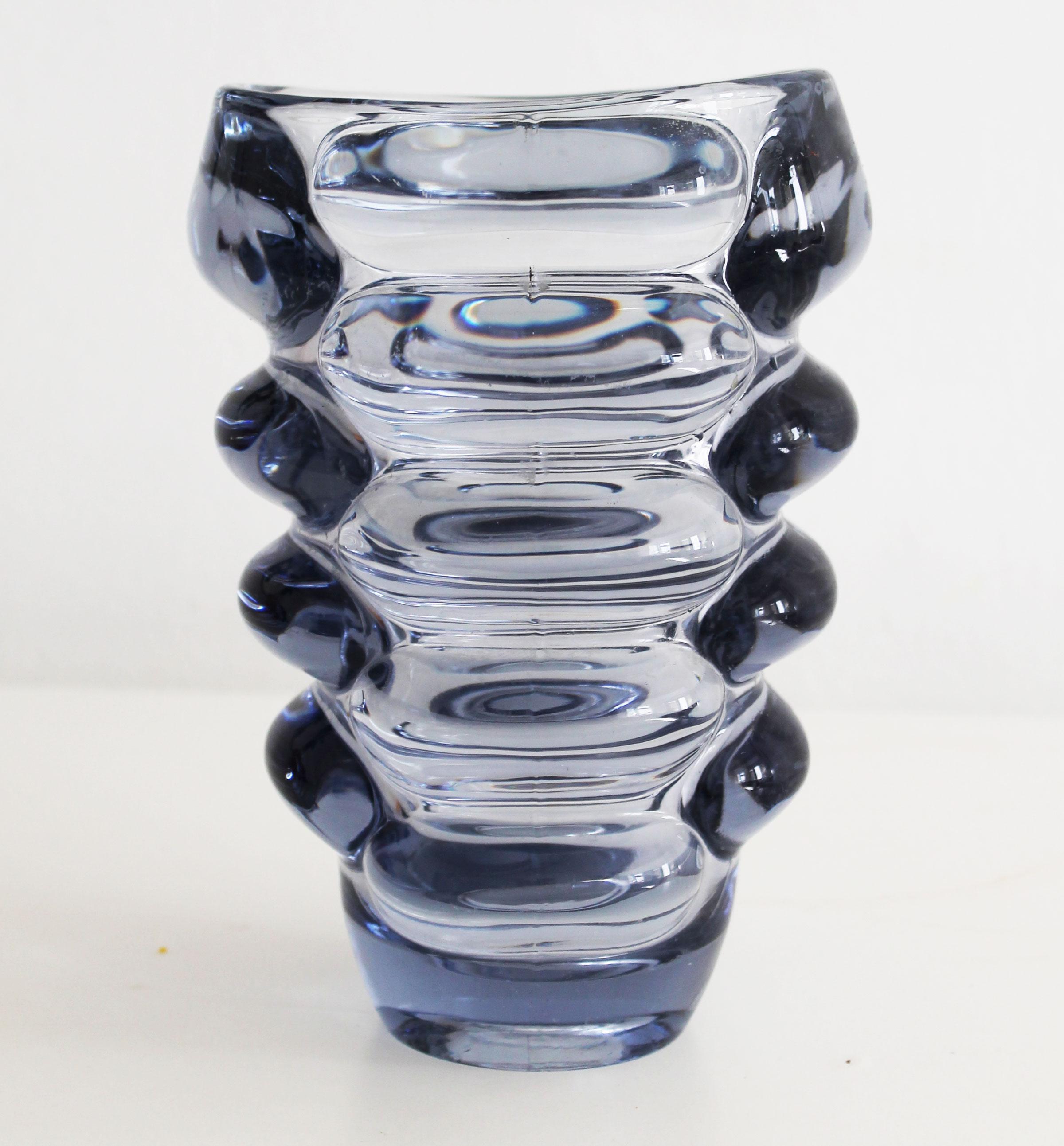 1960’s Bohemian Glass Vase by Vladislav Urban for Hermanova Hut Glasswork For Sale 5