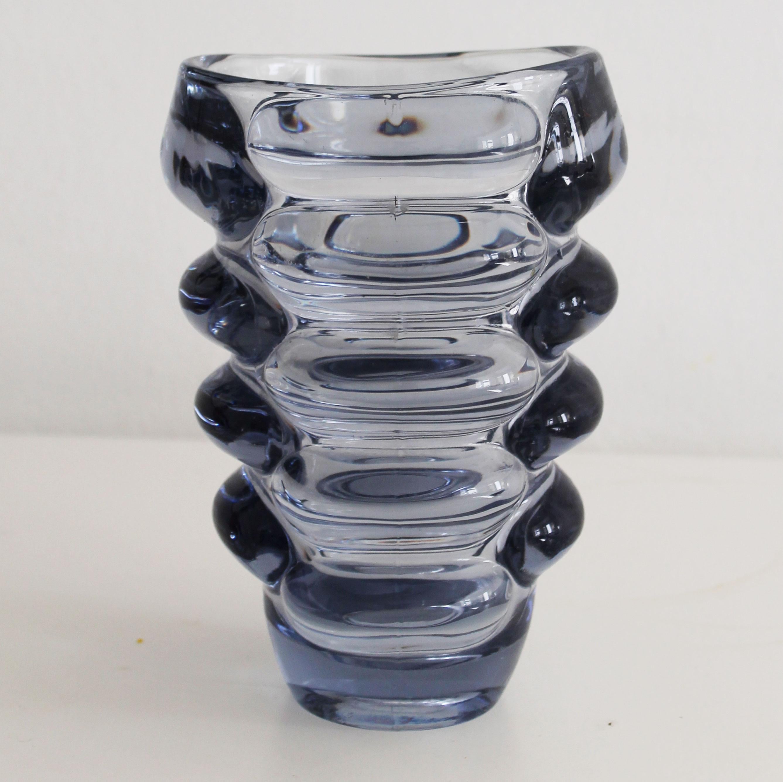 1960’s Bohemian Glass Vase by Vladislav Urban for Hermanova Hut Glasswork For Sale 6