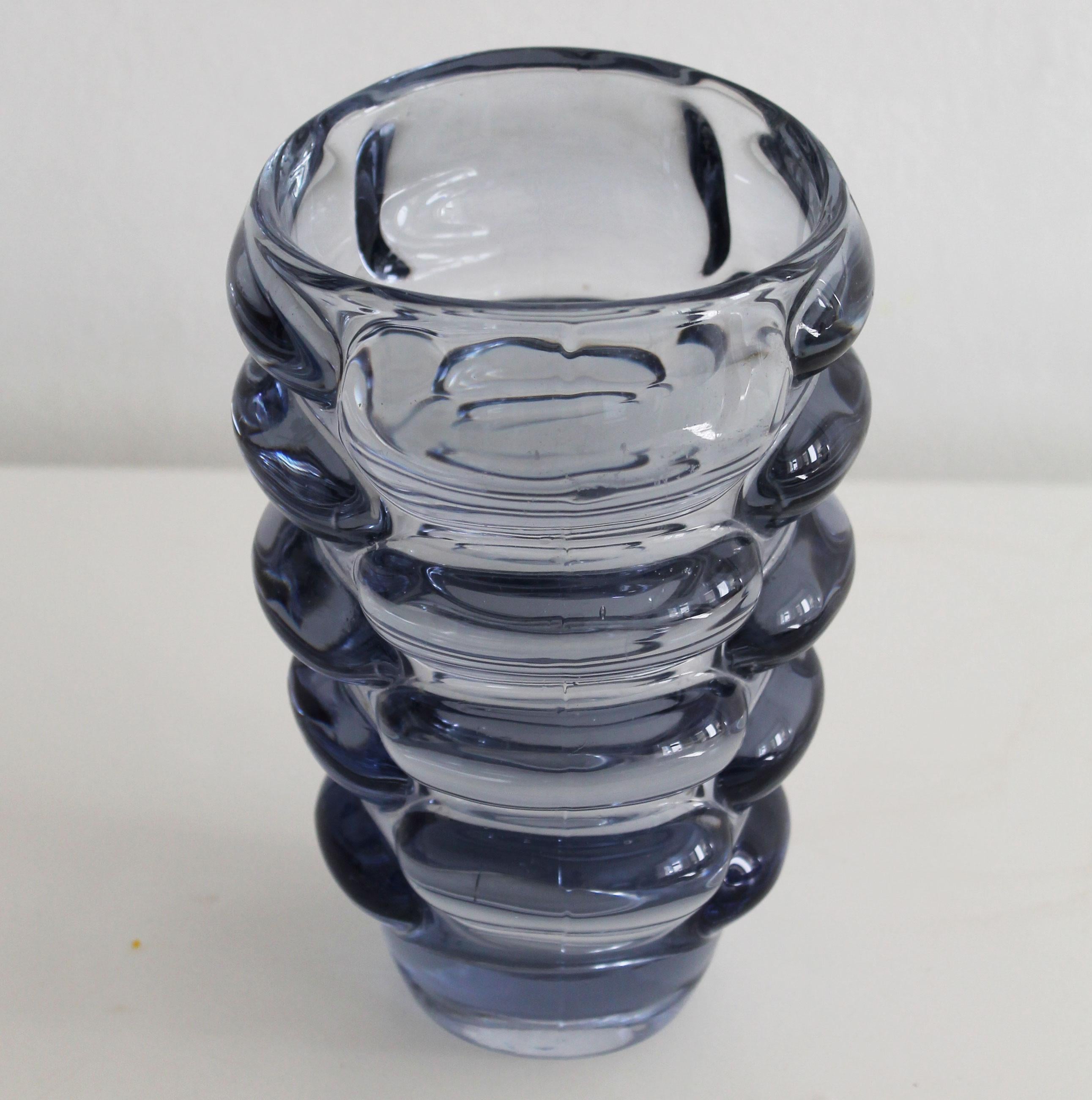 Mid-20th Century 1960’s Bohemian Glass Vase by Vladislav Urban for Hermanova Hut Glasswork For Sale