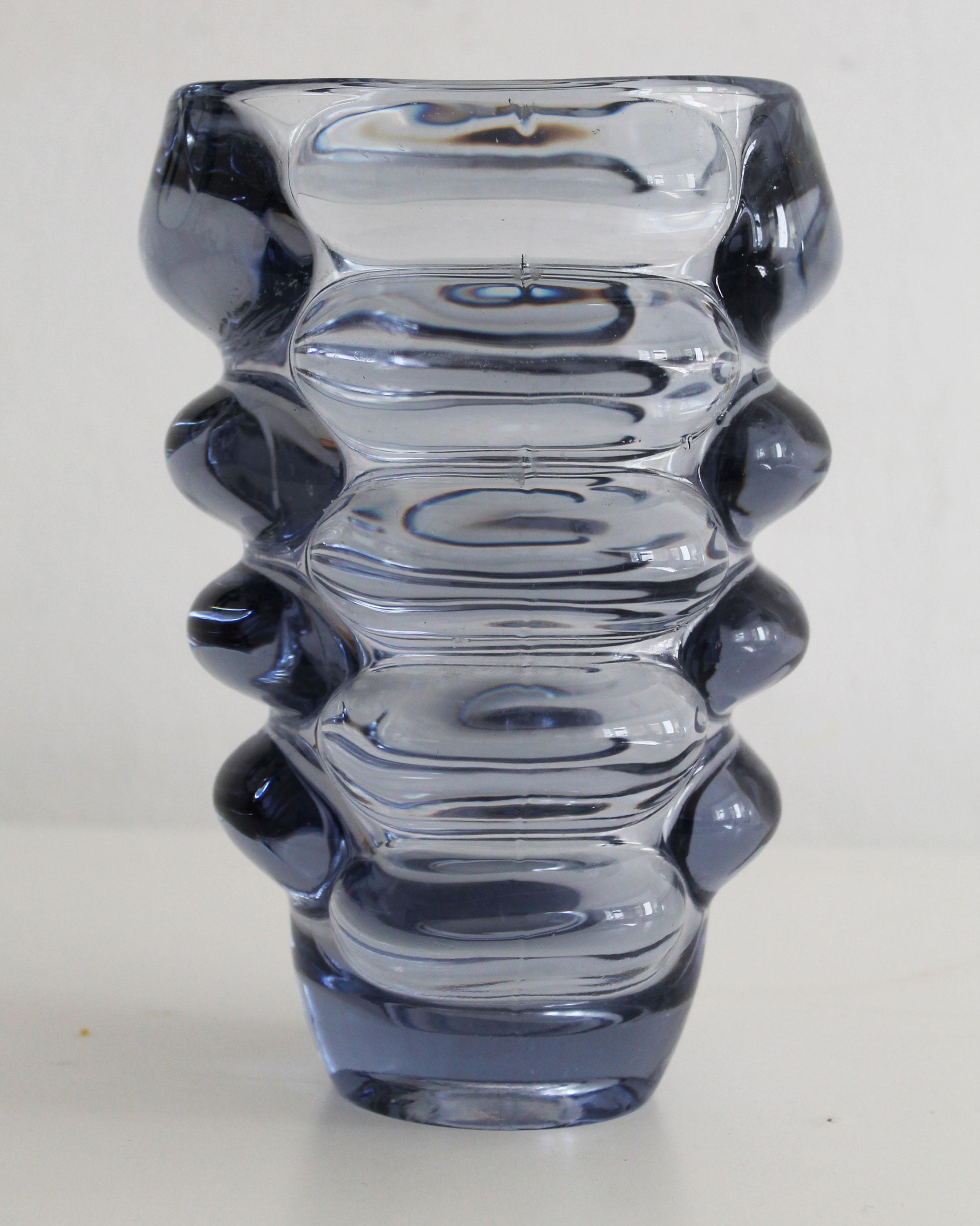 1960’s Bohemian Glass Vase by Vladislav Urban for Hermanova Hut Glasswork For Sale 1