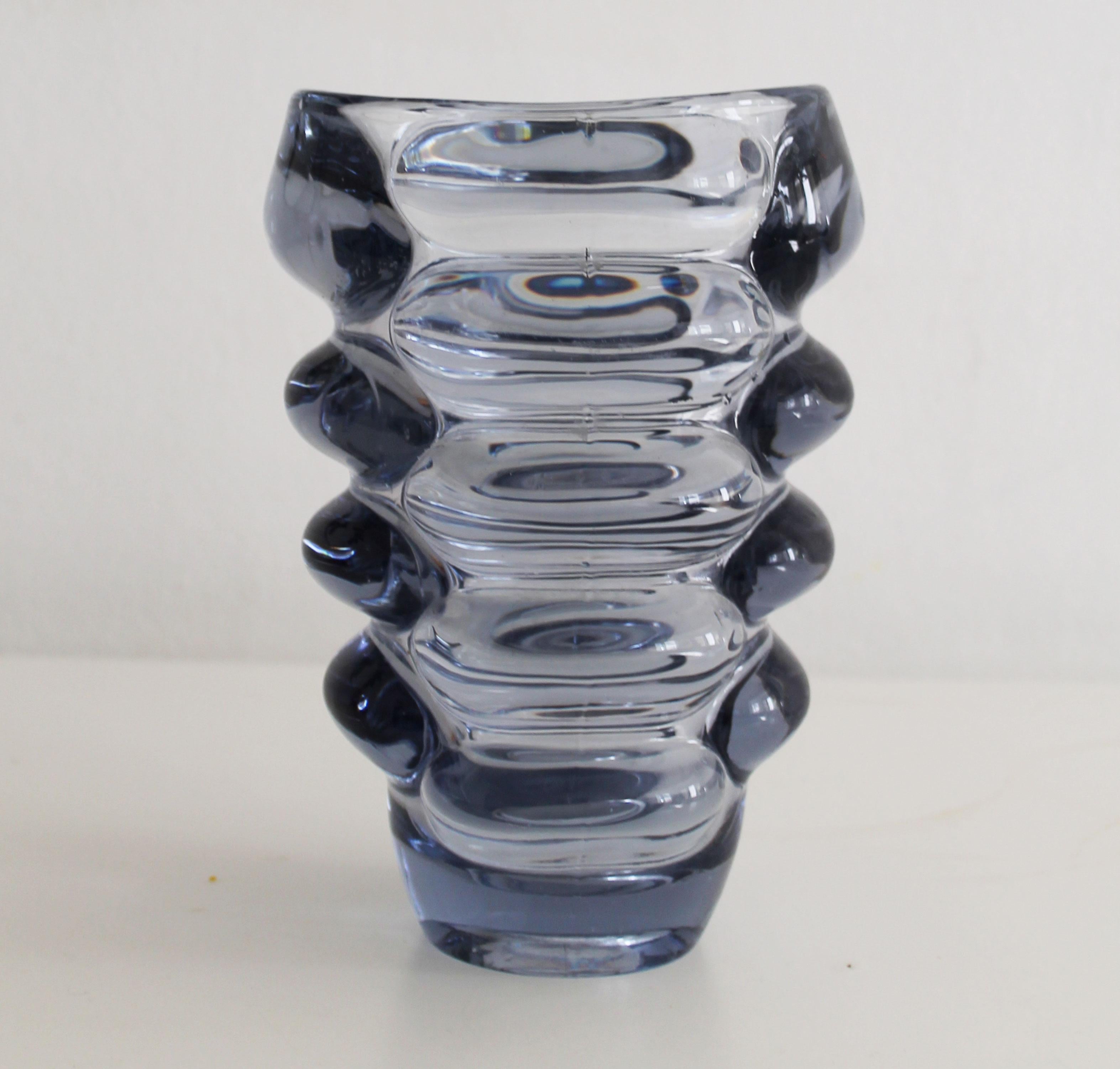 1960’s Bohemian Glass Vase by Vladislav Urban for Hermanova Hut Glasswork For Sale 2