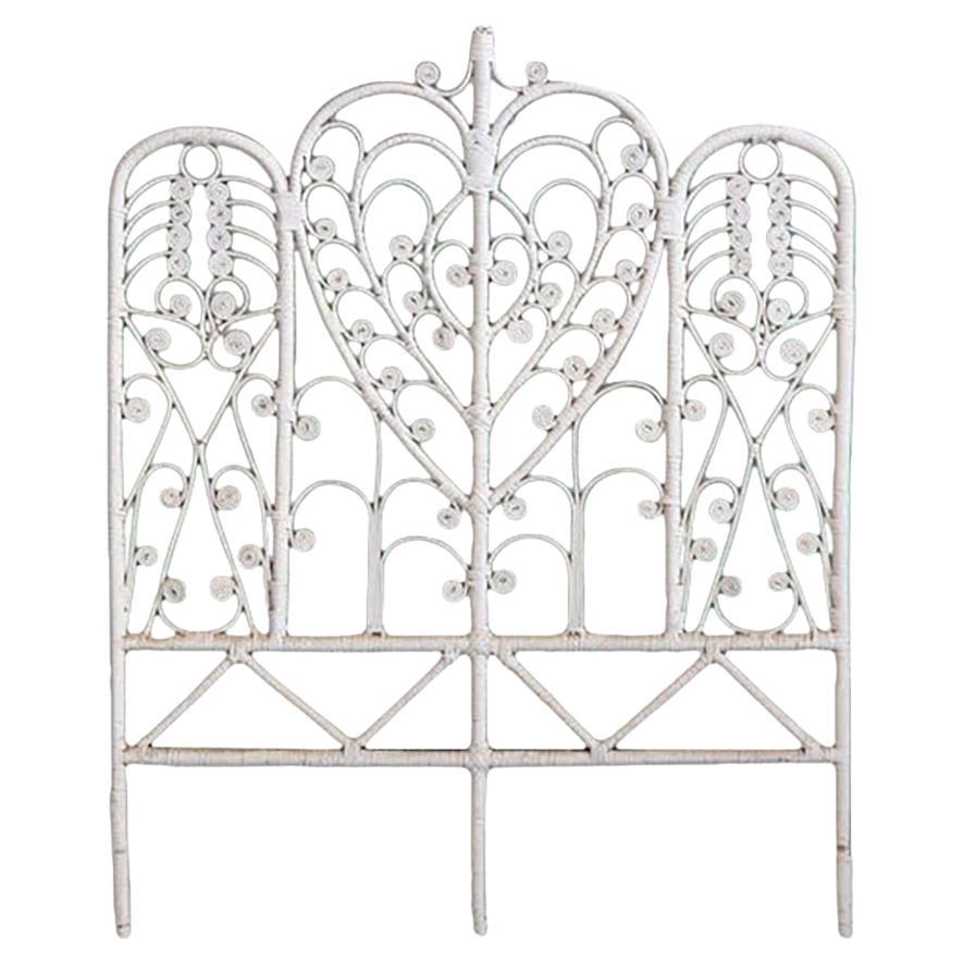 1960s Boho Original Heart Motif Twin Headboard