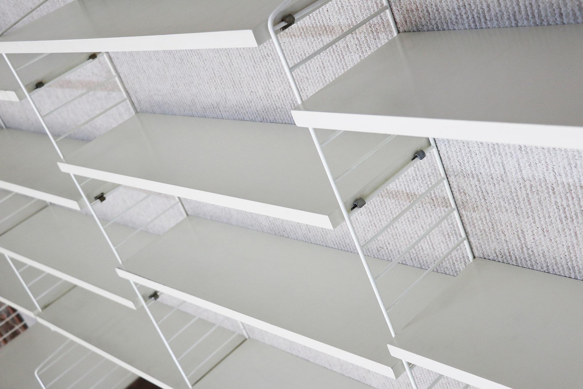 Swedish 1960s Bokhyllan ’the Ladder Shelf’ Shelving System by Nisse Strinning for String