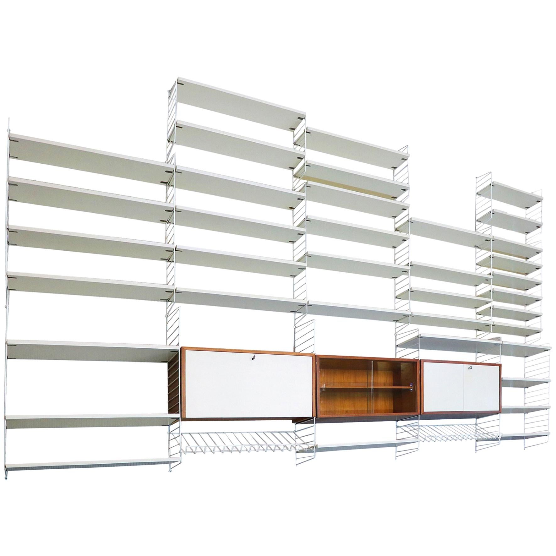 1960s Bokhyllan ’the Ladder Shelf’ Shelving System by Nisse Strinning for String