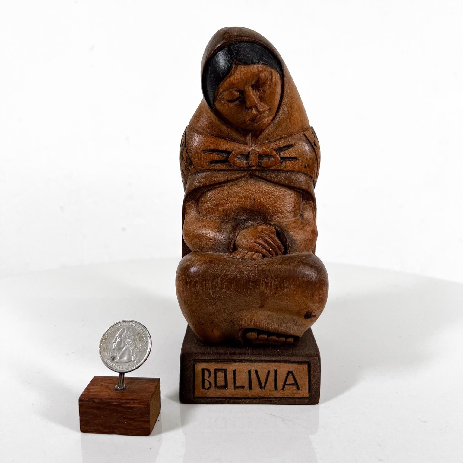 1960s Bolivia Wood Hand Carving Mother and Child
3 x 4 d x 7.13 h
Original vintage condition
See all images.