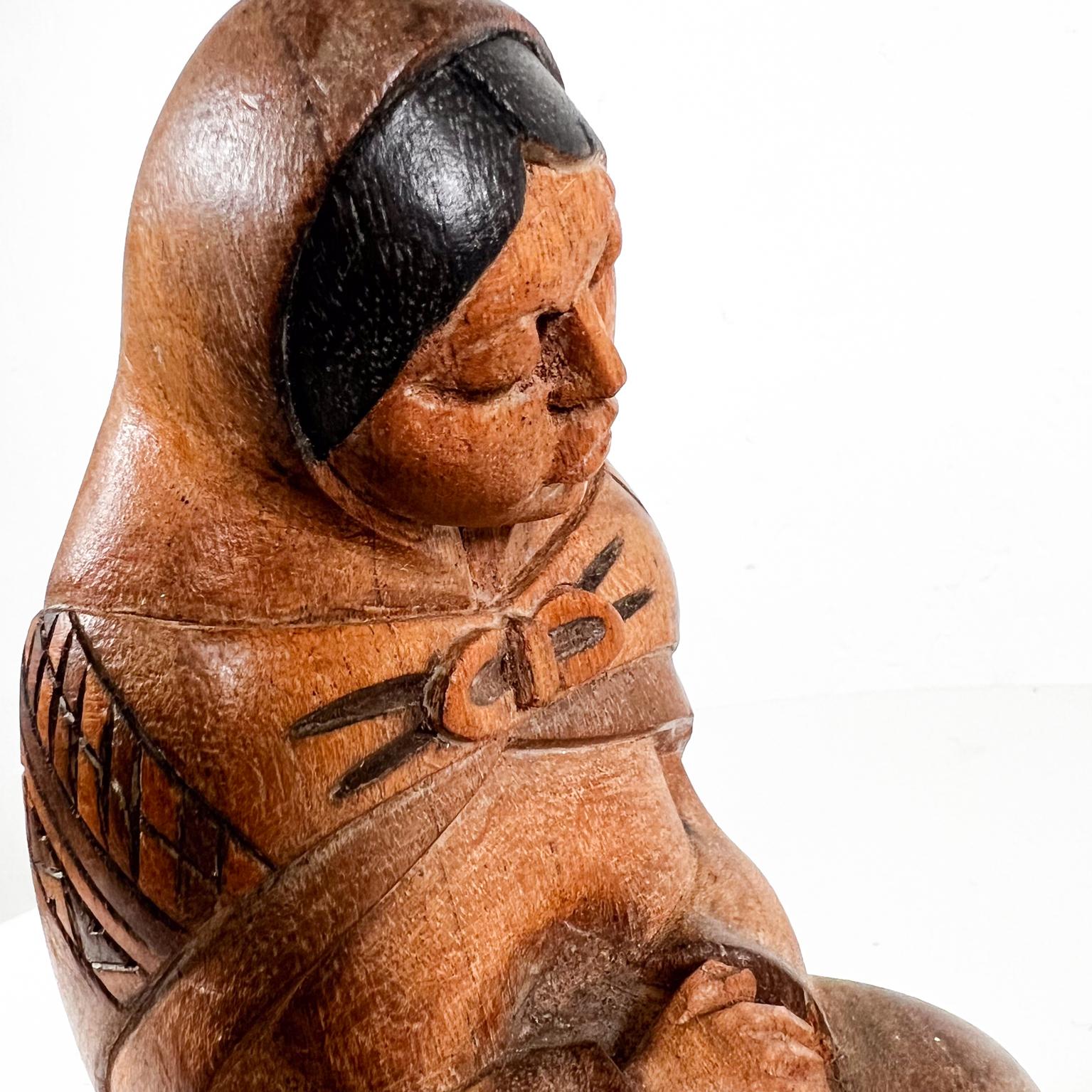 1960s Bolivia Wood Hand Carving Mother and Child 2