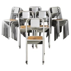 1960s Bombenstabil Stacking Beech Dining Chairs, Set of Eight