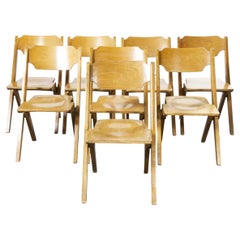 1960s Bombenstabil Stacking Beech Dining Chairs, Set of Eight
