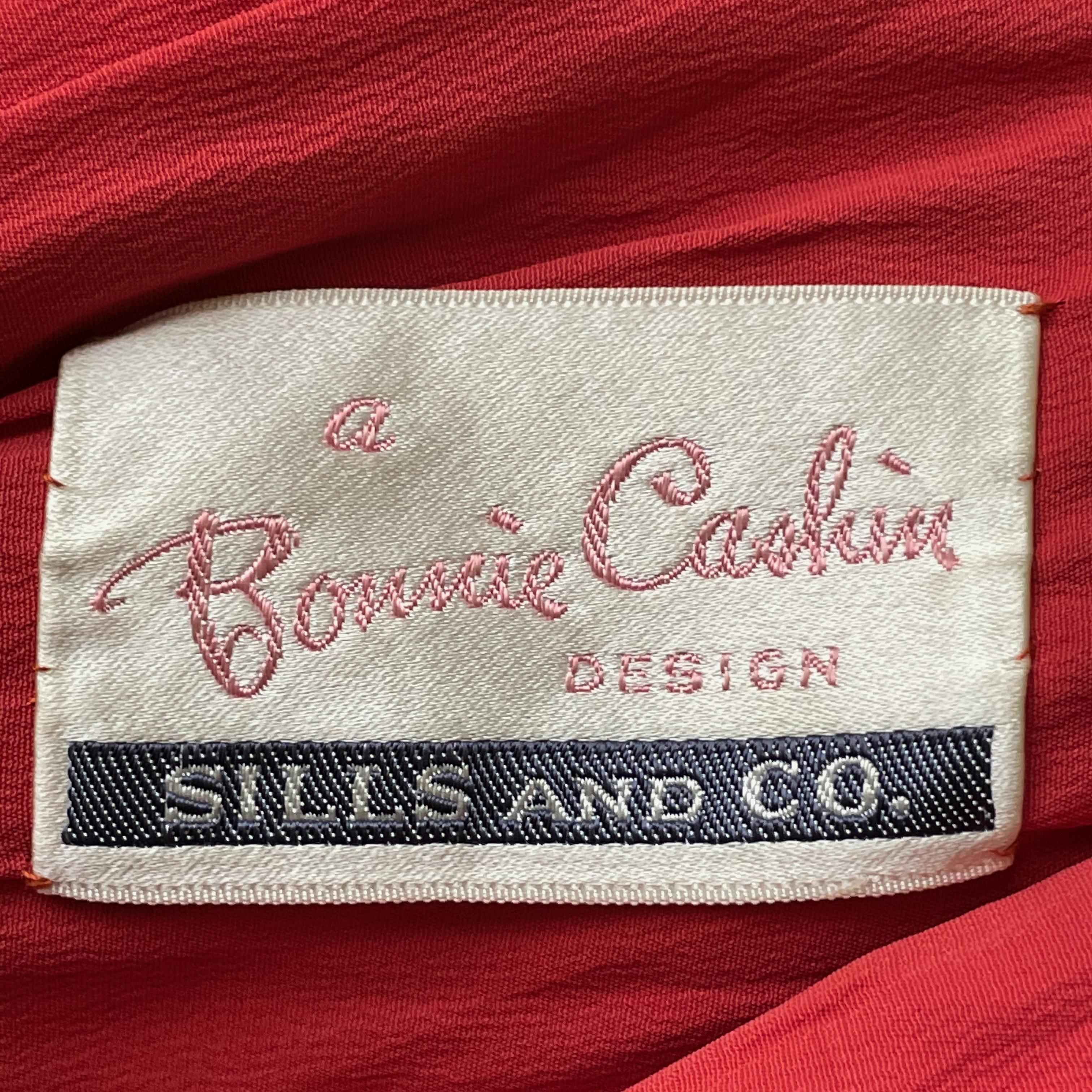 1960s Bonnie Cashin for Sills Red Leather Jacket Dolman Sleeves Shawl Collar HTF en vente 4