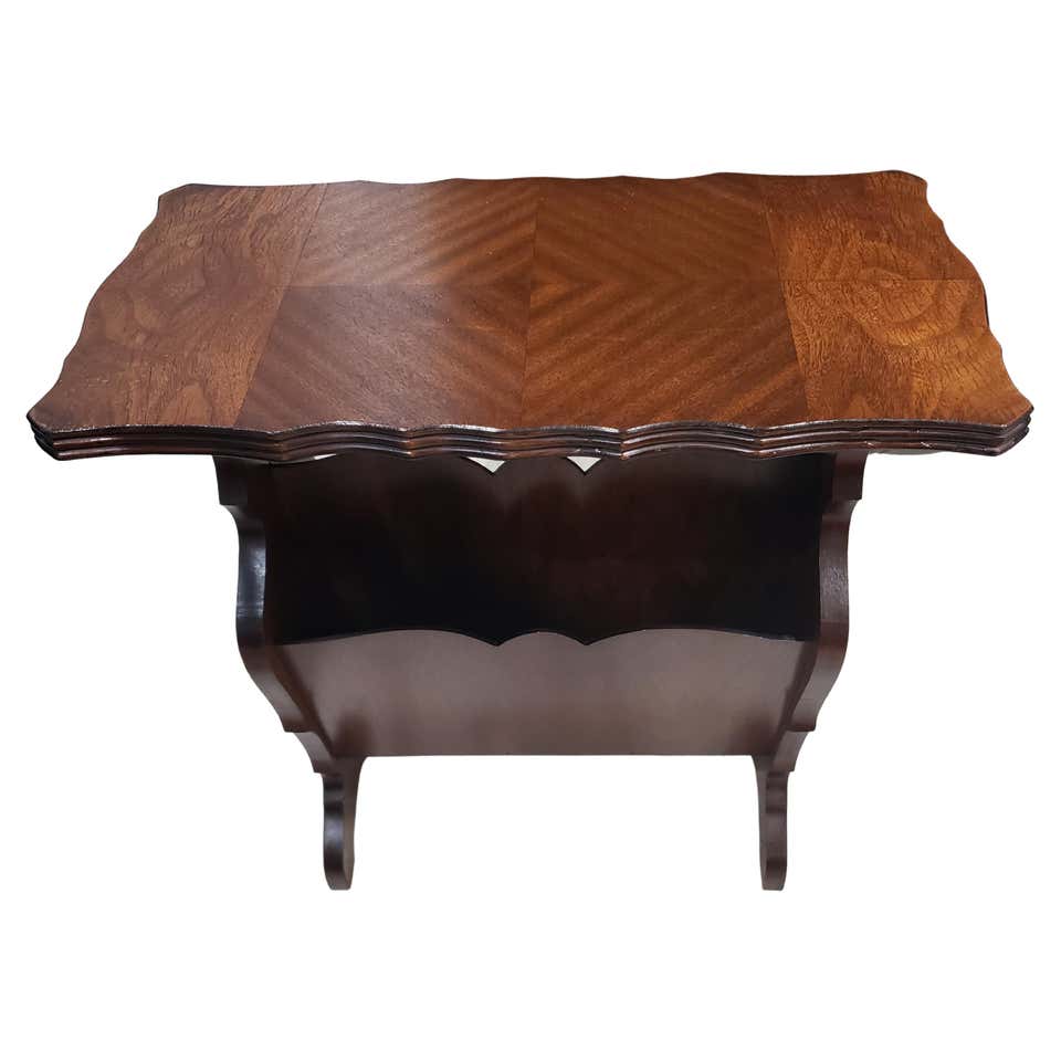 Antique Solid Cherry Side Table/ Magazine Rack/ Stand For Sale at ...