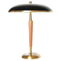 1960s Boréns Brass and Teak Desk Lamp