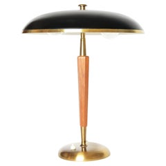 1960s Boréns Brass and Teak Desk Lamp