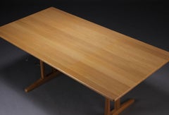 1960s Borge Mogensen Fully Restored Shaker Dining Table in Oak by FDB Mobler