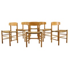 1960s Borge Mogensen J 39 Dining Chair, Set of 6