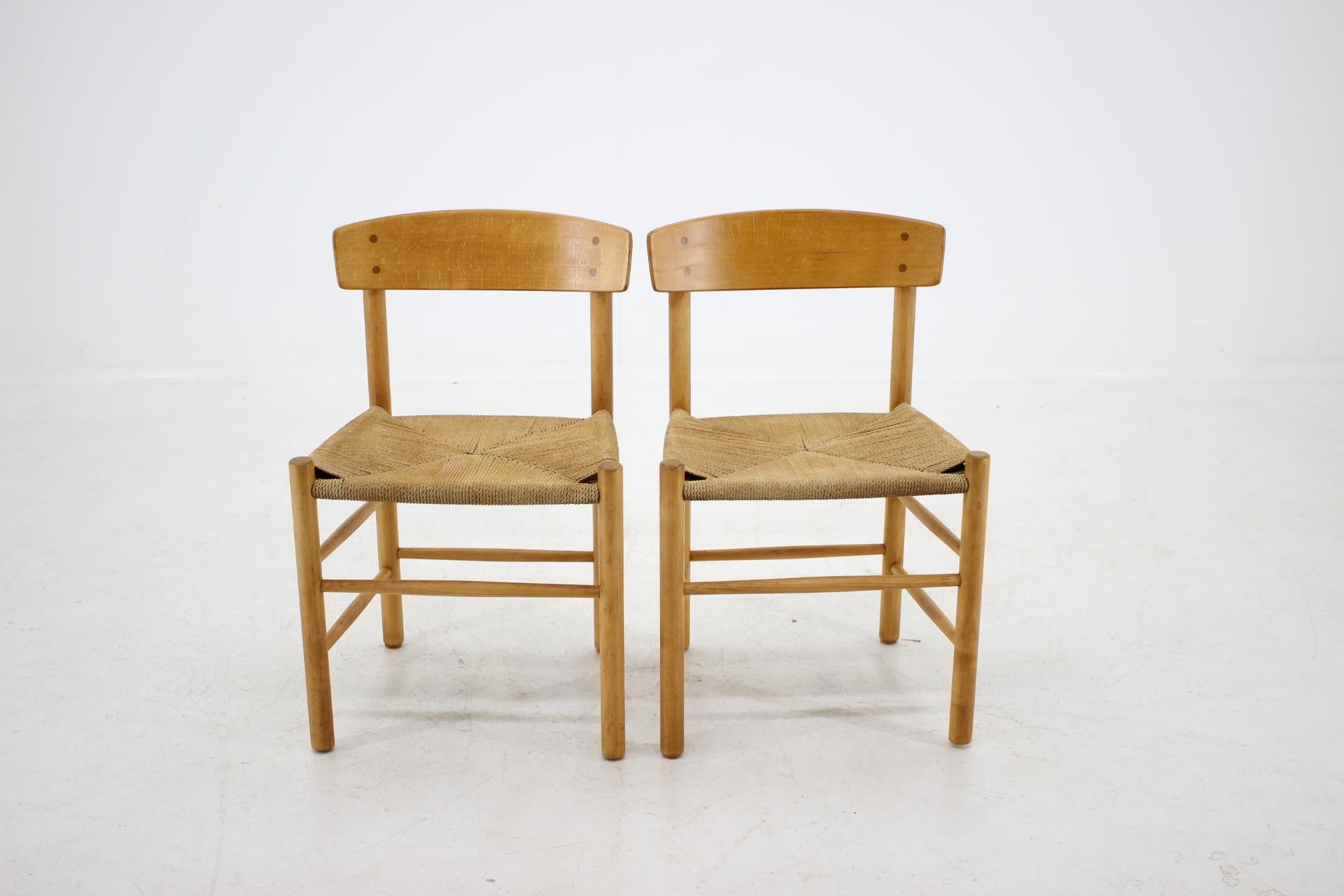 Danish 1960s Borge Mogensen J 39 Dining Chair, Set of 6