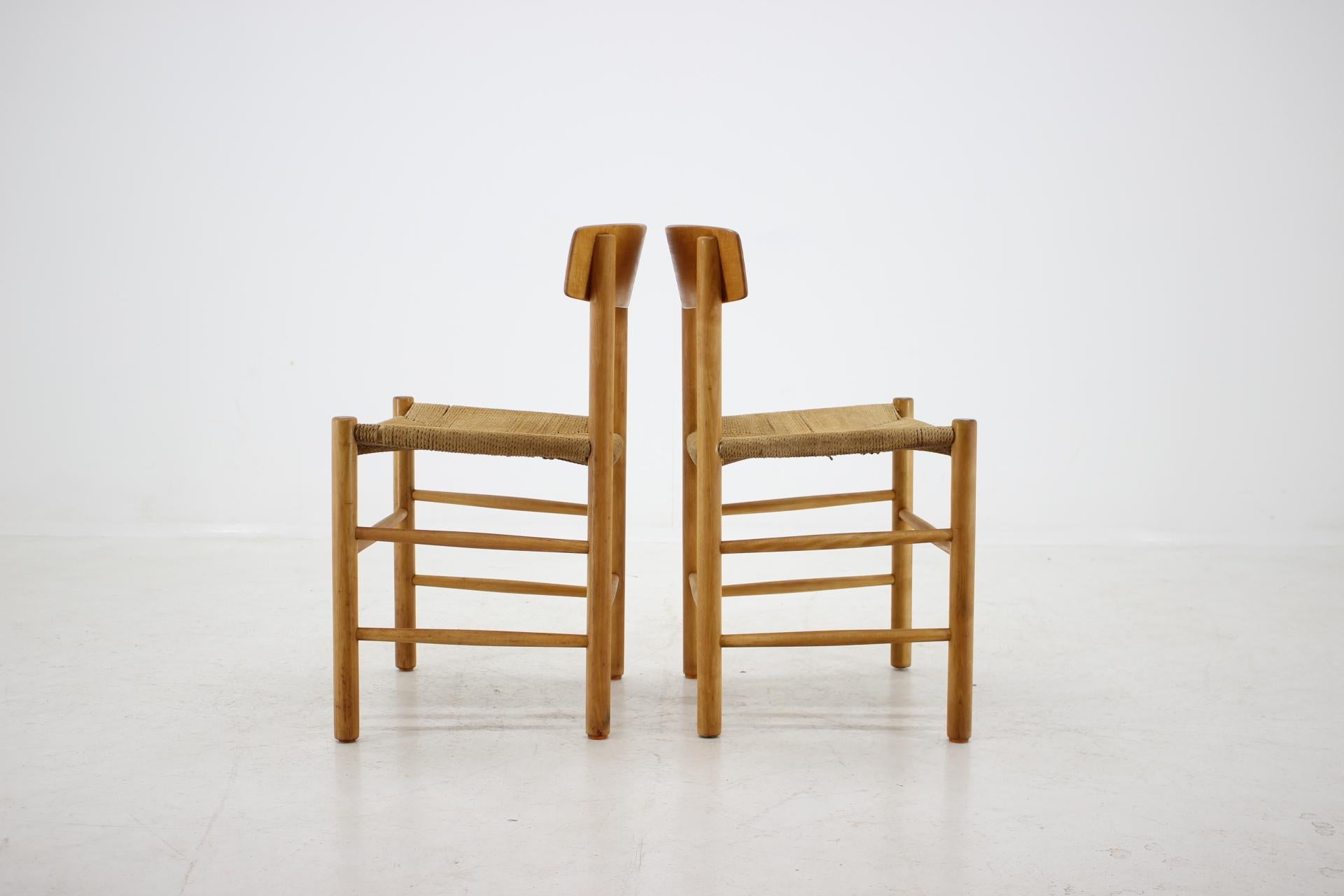 Mid-20th Century 1960s Borge Mogensen J 39 Dining Chair, Set of 6