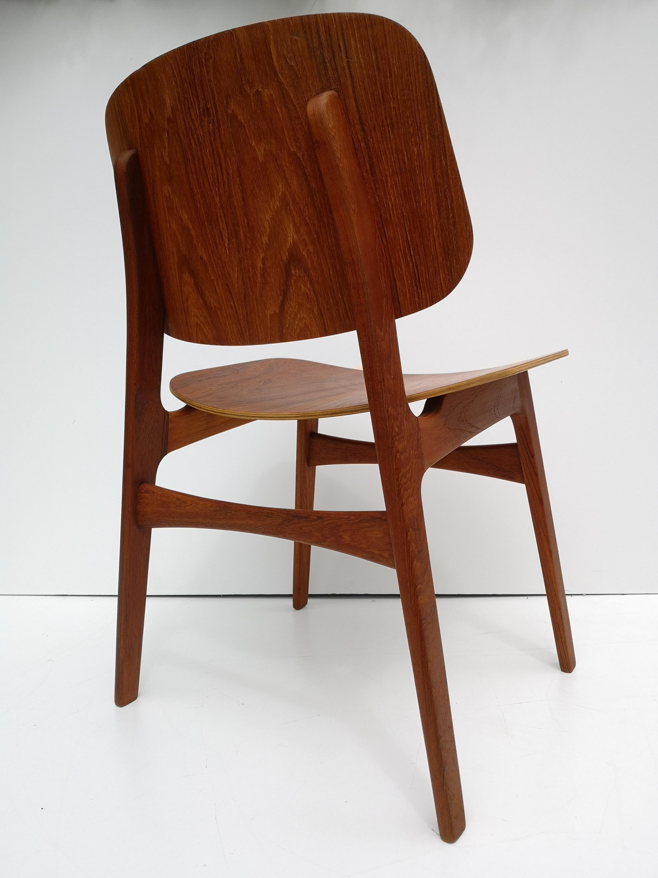 1960s Borge Mogensen Model 122 Teak Dining / Desk Chair for Soborg Mobelfabrik 6