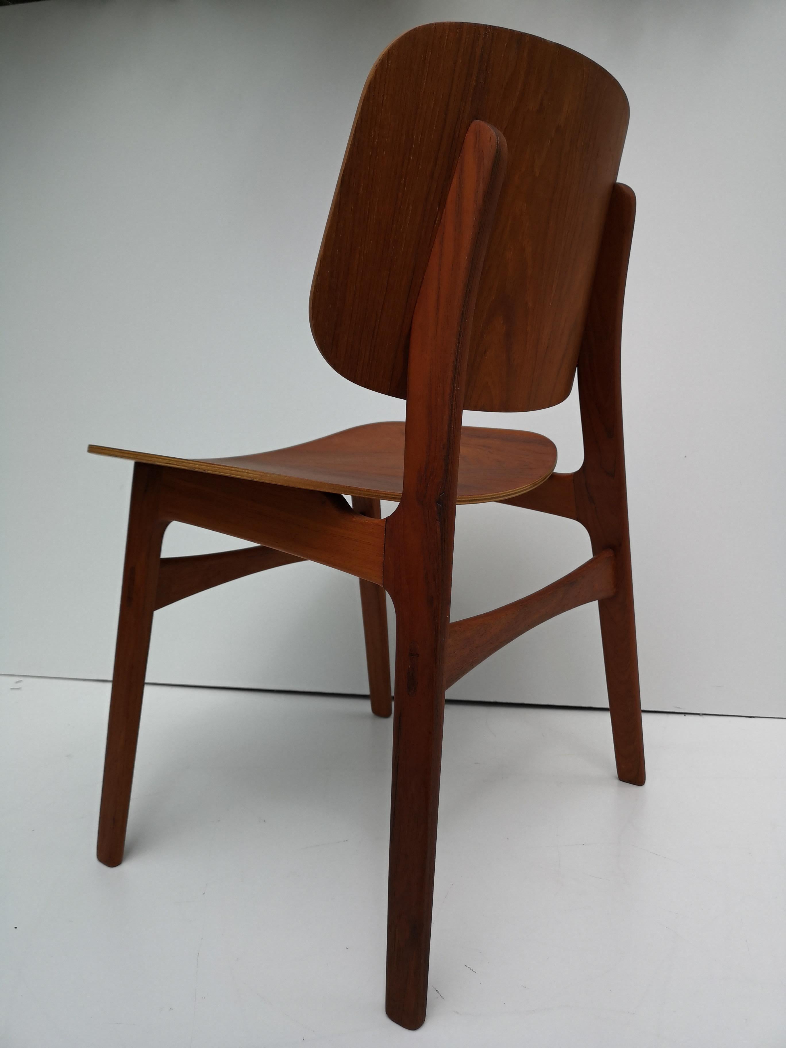 1960s Borge Mogensen Model 122 Teak Dining / Desk Chair for Soborg Mobelfabrik 8