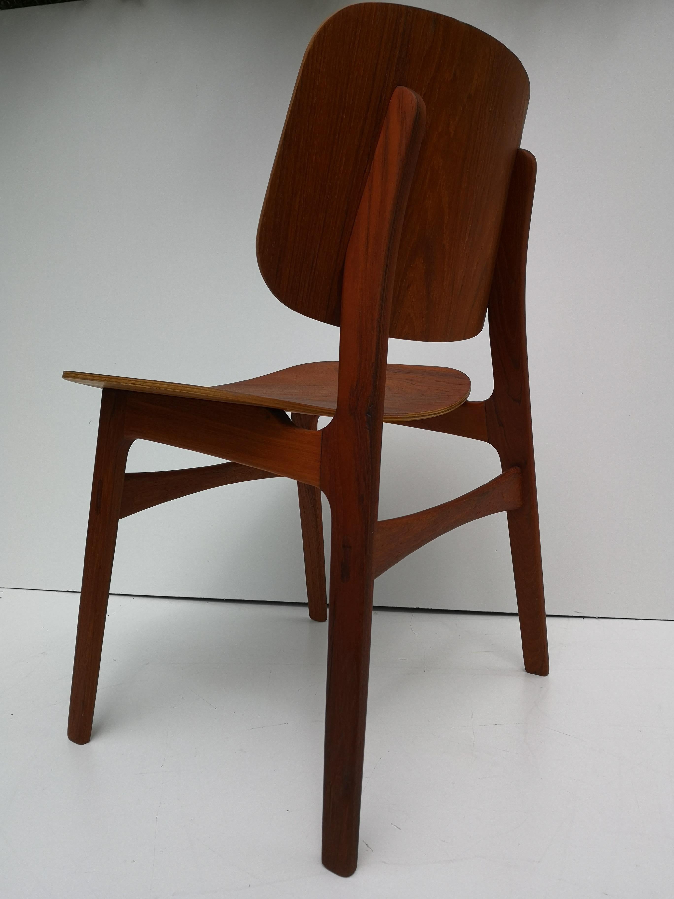 1960s Borge Mogensen Model 122 Teak Dining / Desk Chair for Soborg Mobelfabrik 9