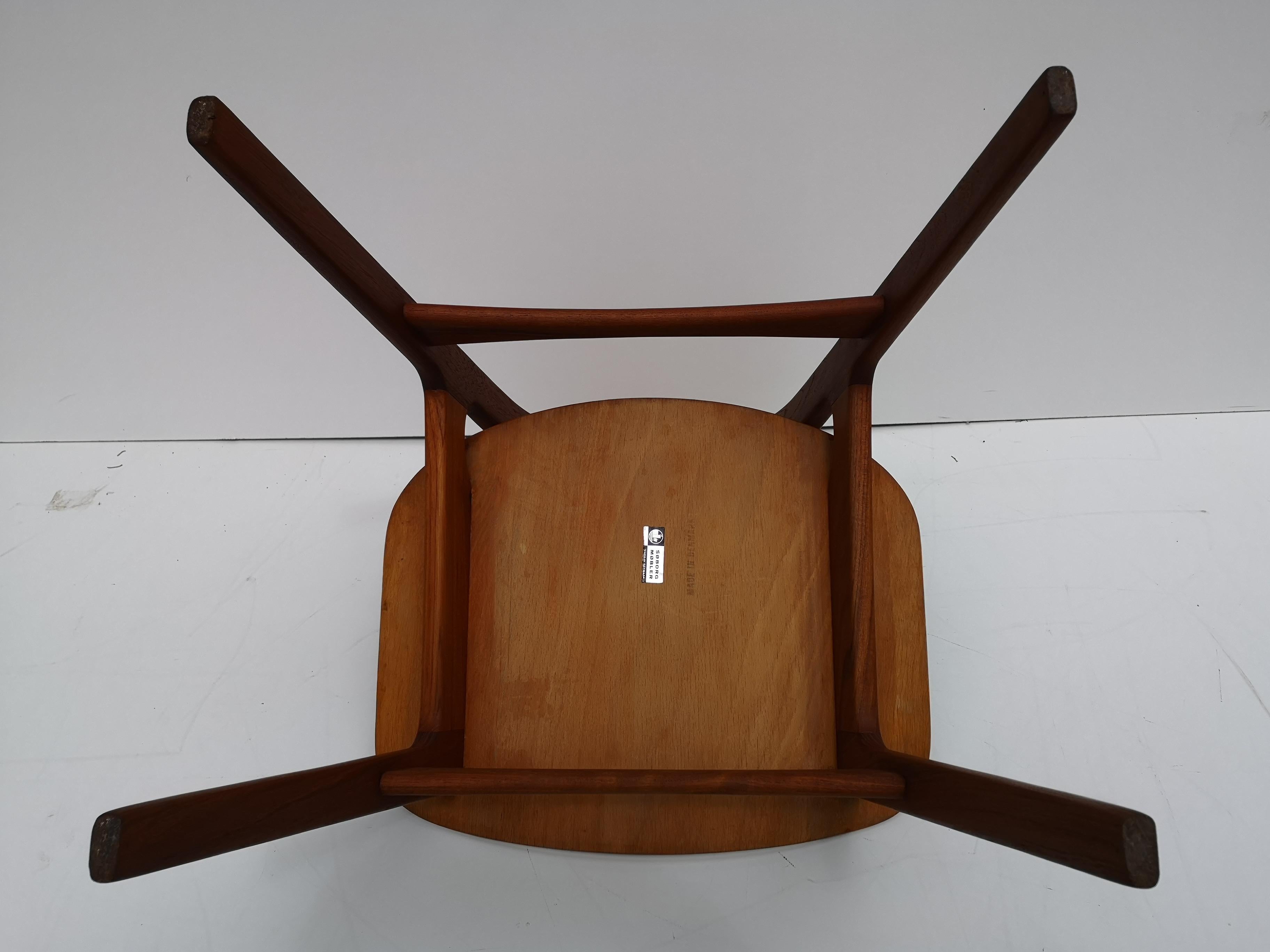 1960s Borge Mogensen Model 122 Teak Dining / Desk Chair for Soborg Mobelfabrik 10