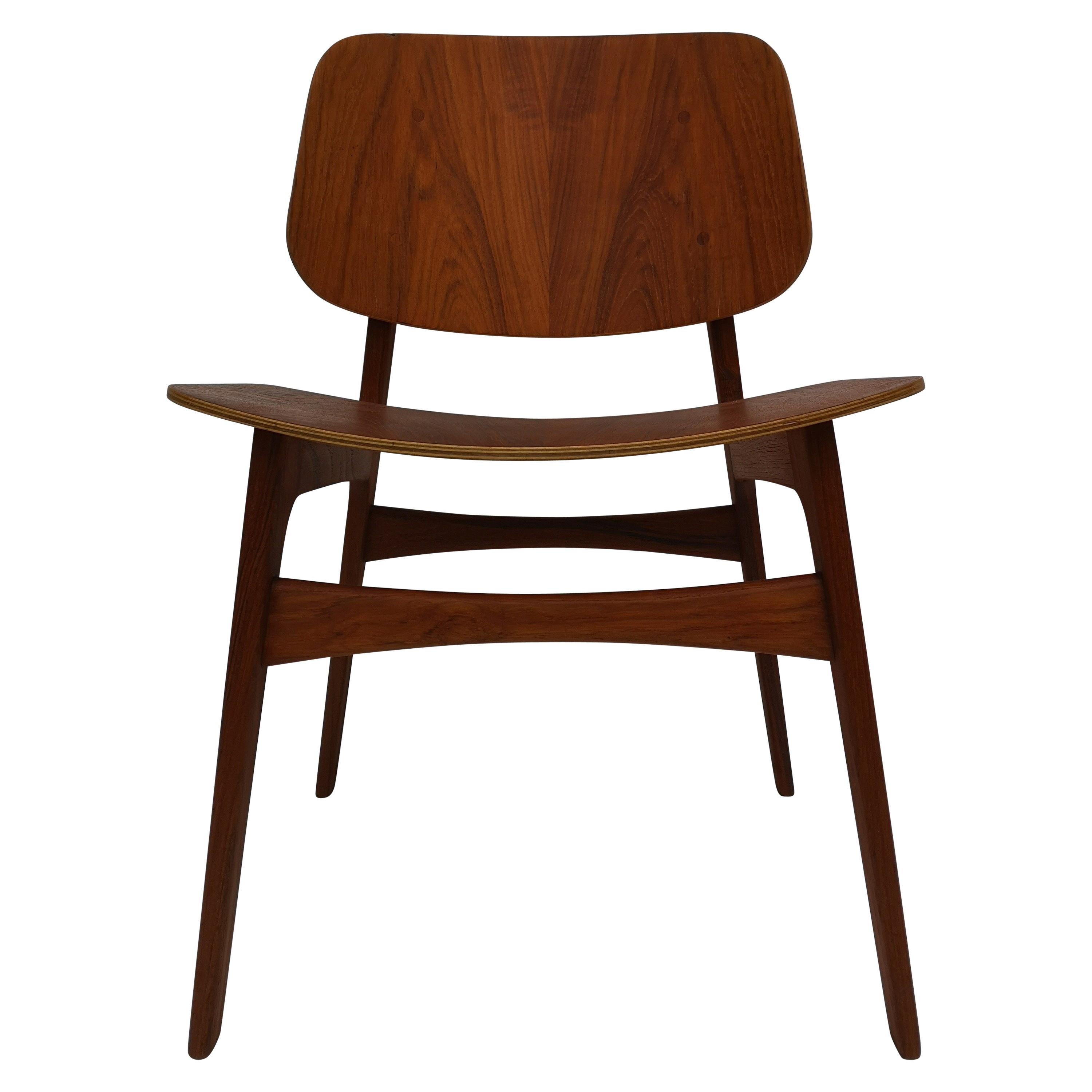 1960s Borge Mogensen Model 122 Teak Dining / Desk Chair for Soborg Mobelfabrik