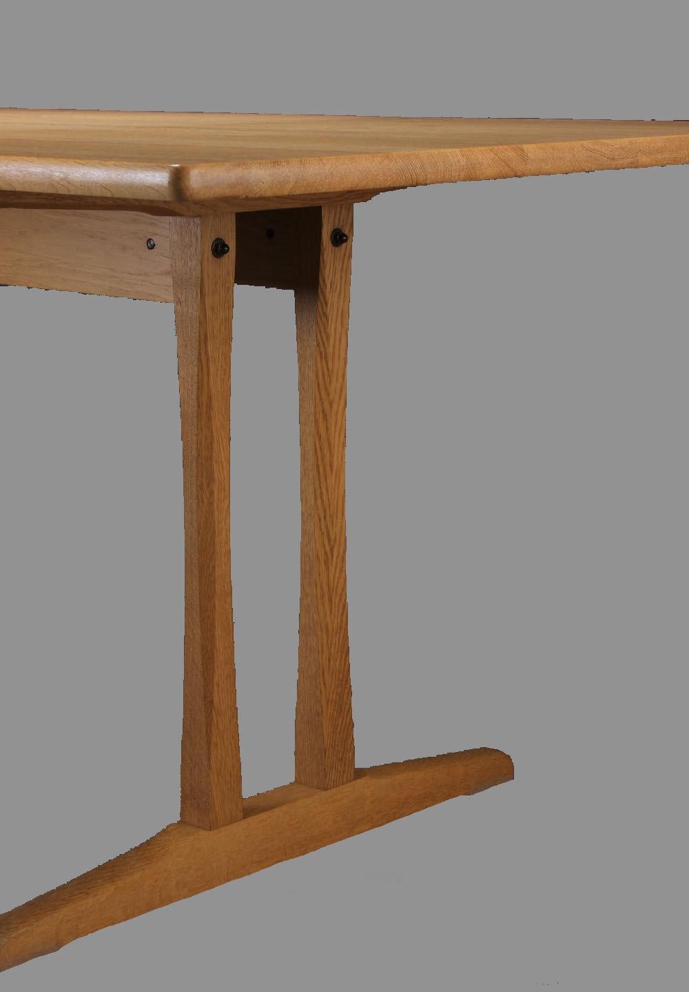 Scandinavian Modern 1960s Borge Mogensen Fully Restored Shaker Dining Table in Oak by FDB Mobler For Sale