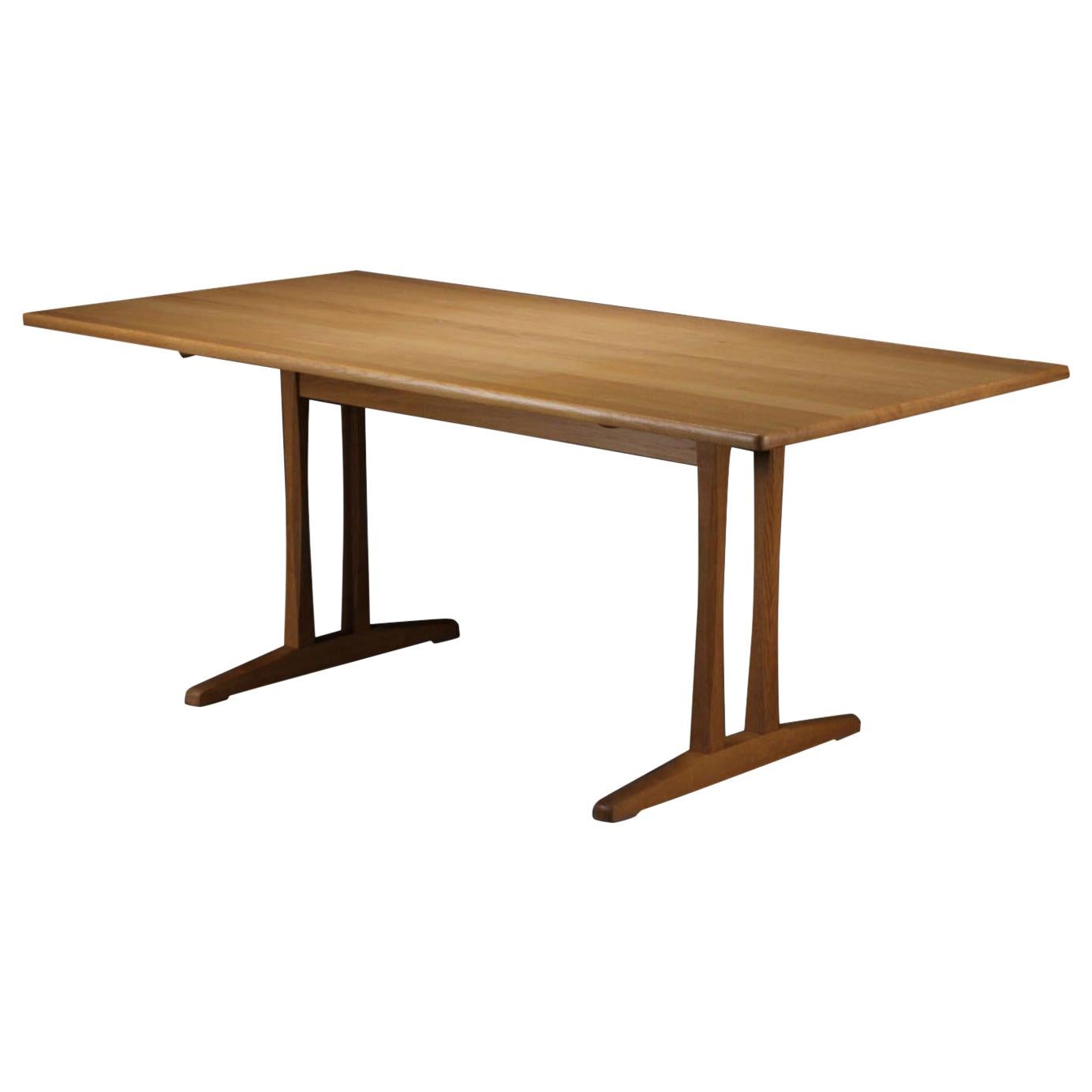 1960s Borge Mogensen Fully Restored Shaker Dining Table in Oak by FDB Mobler