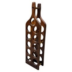 Vintage-Weinregal von Don S. Shoemaker, Palisander und Messing, Mexiko, 1960er Jahre, Mid-Century-Stil