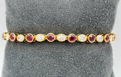Bracciale Boucheron anni '60 con diamanti e rubini