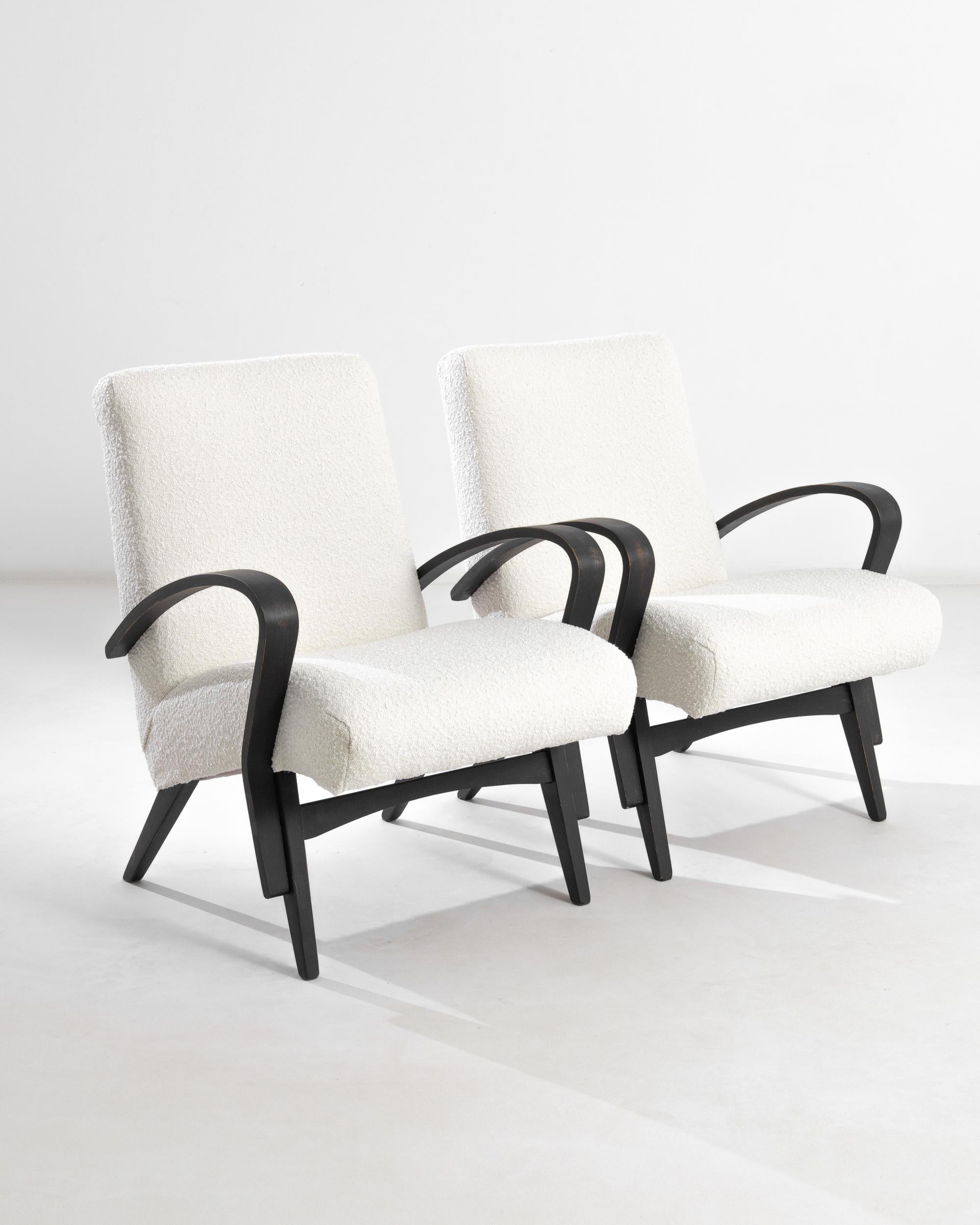 1960s Boucle Upholstered Armchairs by F. Jirák for Tatra, a Pair For Sale 1