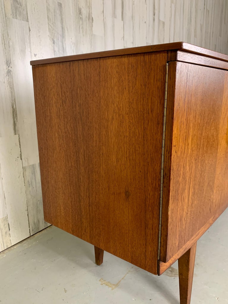 1960s Bow Front Teak Credenza For Sale 7