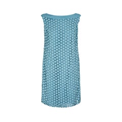 1960s Bramel Model Turquoise Daisy Chain Dress