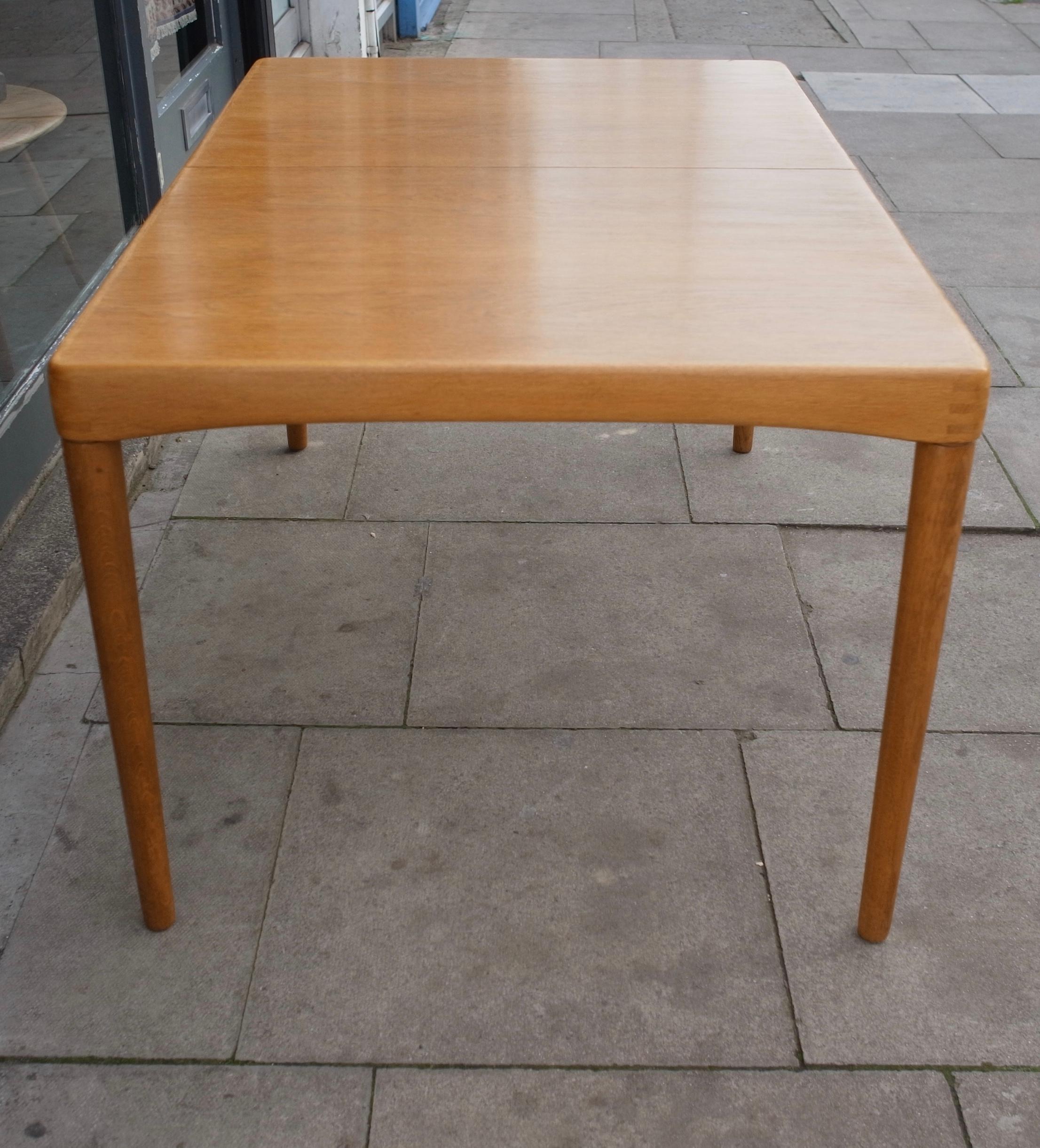 1960s Bramin Hw Klein Rectangular Oak Extendable Dining Table 8