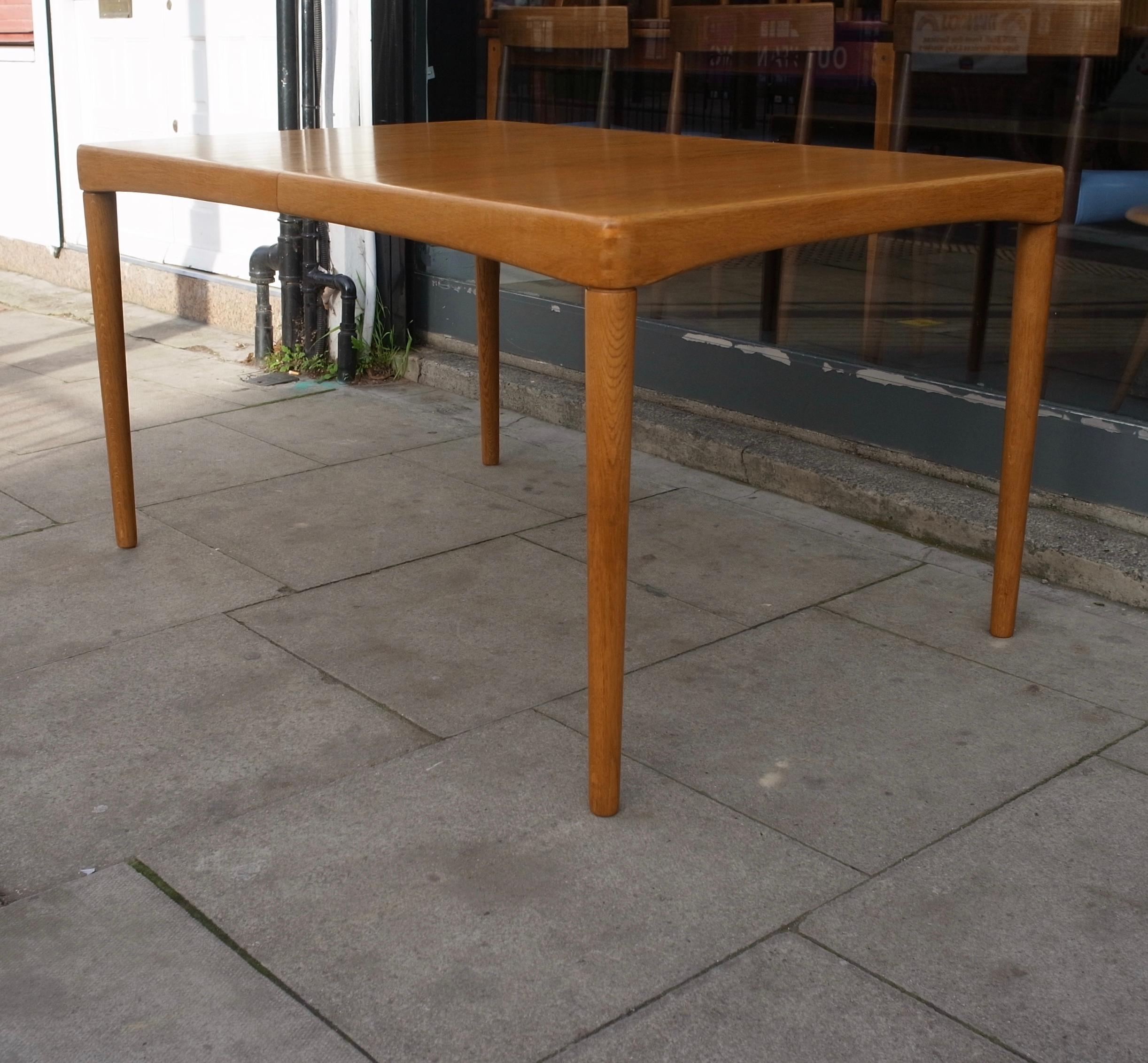 Mid-Century Modern 1960s Bramin Hw Klein Rectangular Oak Extendable Dining Table